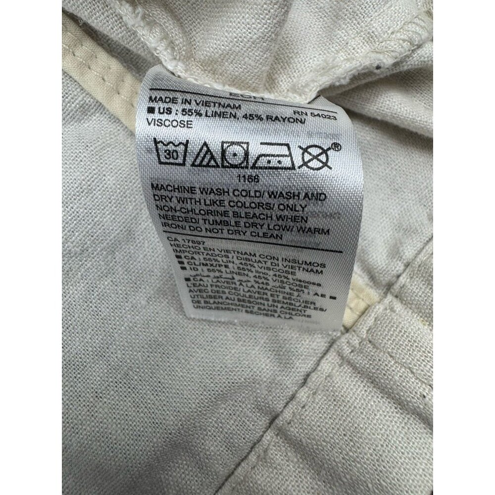 Old Navy Cream Linen Blend Womens Long Sleeve Utility Jacket XS Minimalist - Picture 9 of 11